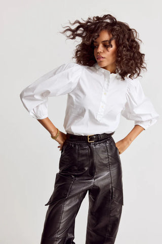 Balloon Sleeve Blouse, White