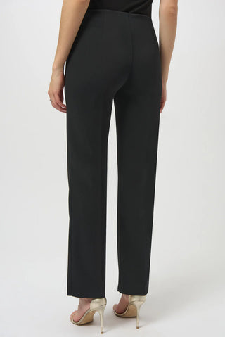 Straight Pull-On Pants, Black