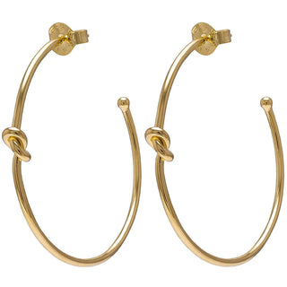 Knot Hoops, Gold