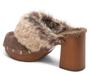 Fadia Clog, Brown Suede