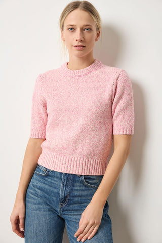 Short Sleeve Marled Pullover, Rosebud