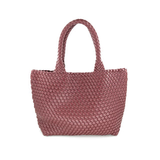 Woven Tote, Burgundy