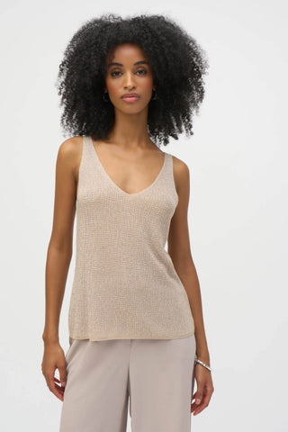 Champagne Metallic Knitted Camisole