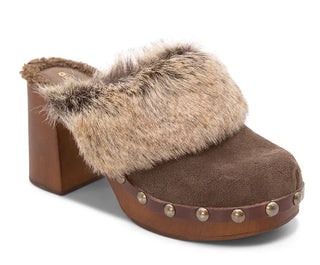 Fadia Clog, Brown Suede