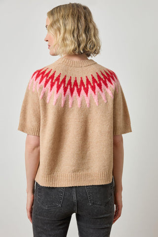 Short Sleeve Easy Fairisle Sweater