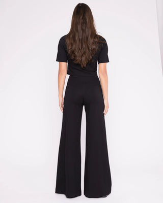 Ponte Knit Wide Leg Pant