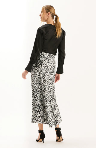 Edie Charmeuse Skirt, Multi