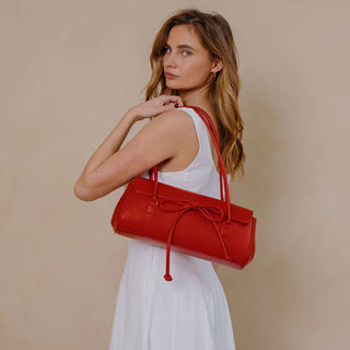 Bowie Red Vegan Shoulder Bag
