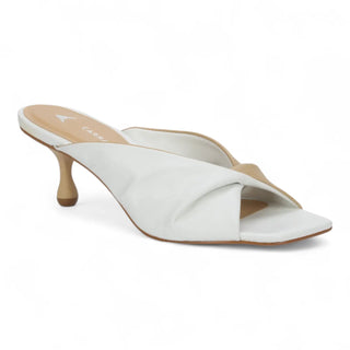 Elena Heel, Two Tone White Leather