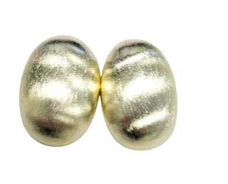 Brushed Coco Studs, 18k Gold Plated