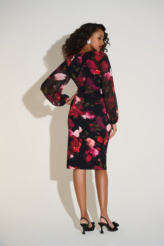 Floral Wrap Dress With Belt