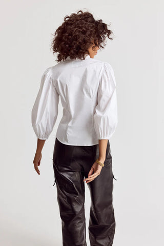 Balloon Sleeve Blouse, White