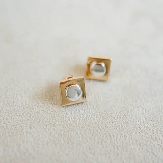 Geometric Stud Earring, Gold