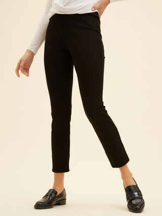 Ankle Slit Pants, Black