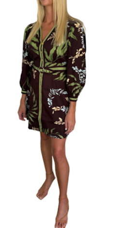 Kaleb Dress, Black Frond