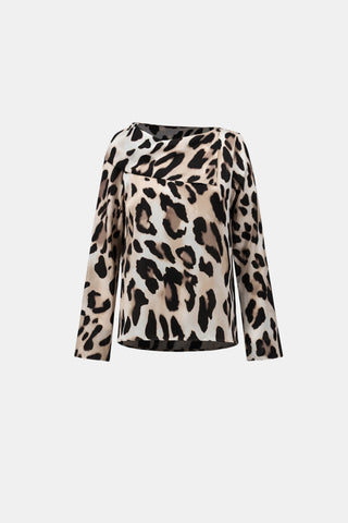 Animal Print Satin Top