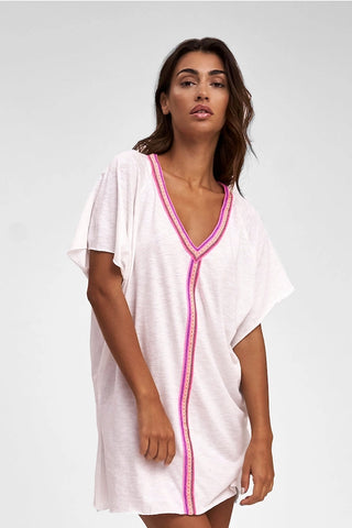 Mini Pima Abaya, White - Petite