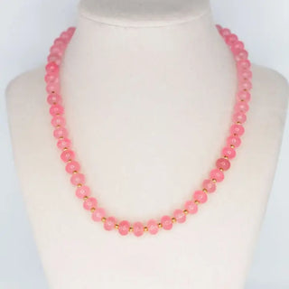 Sea Glass Necklace - Hot Pink