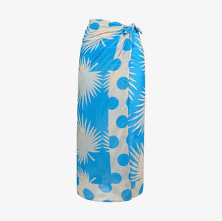 Geo Sarong - Blue Palm