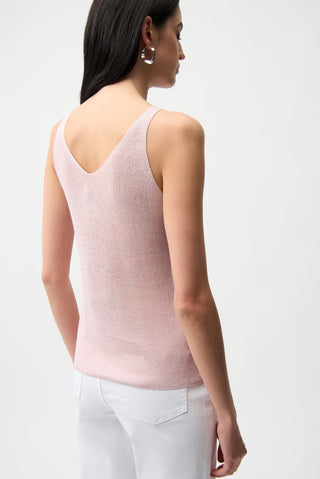 Metallic Knit Tank, Petal Pink