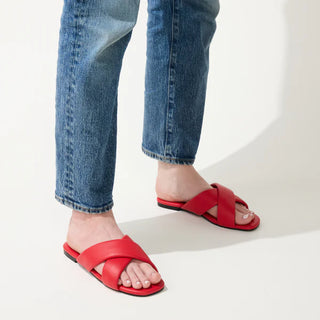 Delancey Sandal, Red Leather
