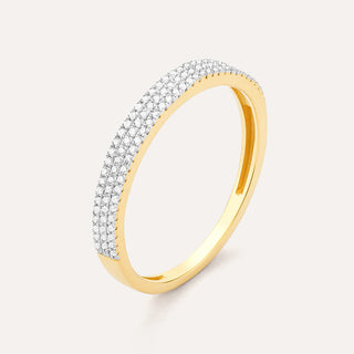 Tripe Row Stackable Diamond Ring