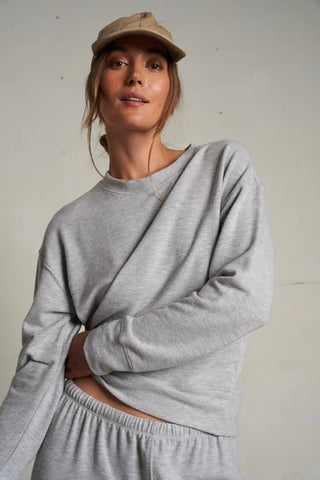 Selma Jersey Pullover, Heather Grey