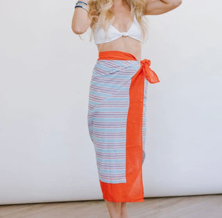 Smathers Sarong - Blue/Red