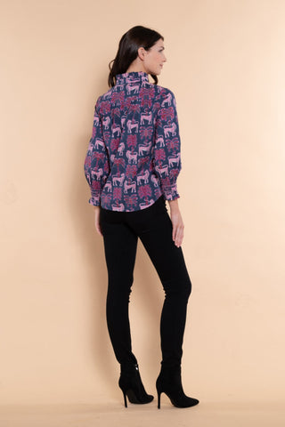 Lela Blouse, Mulberry Rainforest