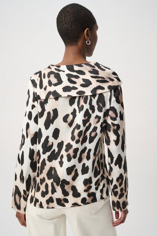 Animal Print Satin Top