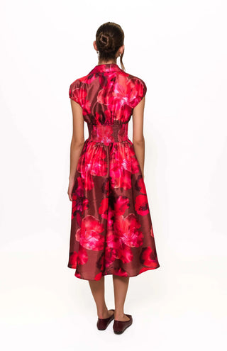 Trevy Dress, Rosewood Watercolor