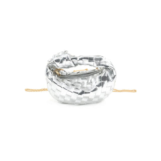 Metallic Evening Bag, Silver