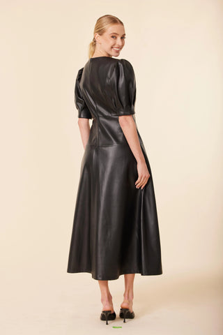 Vegan Leather Maxi Dress