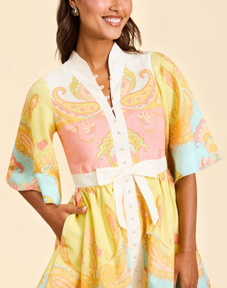 Carmen Mini Dress, Venetian Paisley