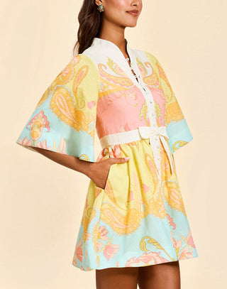 Carmen Mini Dress, Venetian Paisley