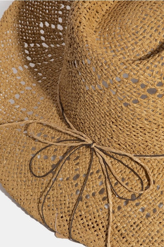 Turquoise Shell Western Straw Hat