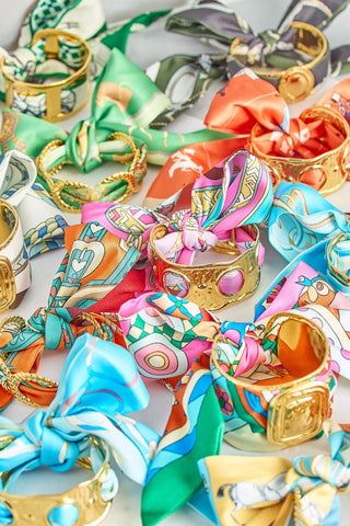 Wyatt Scarf Cuff, Turquoise