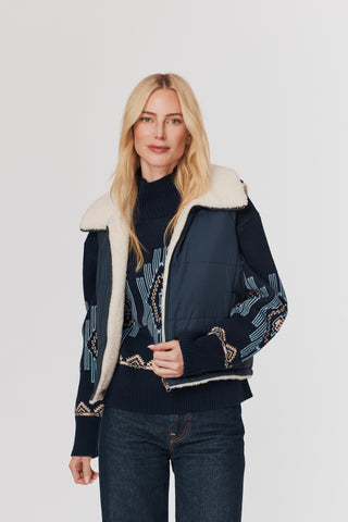 Sherpa Lined Vest, Chocolate