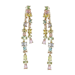 Pastel Toned Crystal Earrings