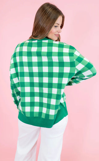 Checkered Golf Cart Sweater