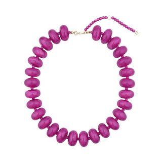 Bailey Chunky Beaded Necklace - Magenta