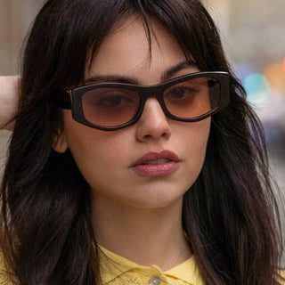 Jade Acetate Cat Eye Sunglasses - Chocolate