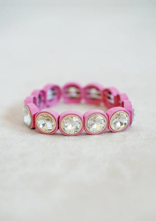 Round Bracelet, Raspberry