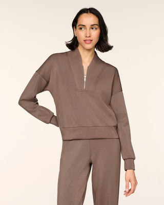 Airessentials Shawl Collar Half Zip, Ironstone