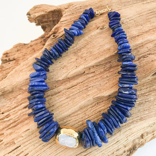 The Sariah Necklace, Royal Blue/Round