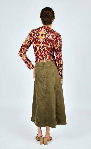 Bina Midi Skirt, Ivy Green