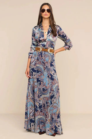 Patrica Full Maxi Skirt, Besarabian Paisley
