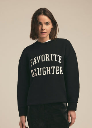 Collegiate Sweatshirt, Black/White