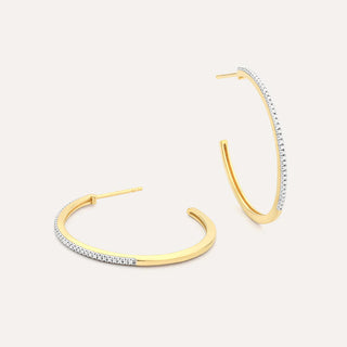 Medium Diamond Hoops