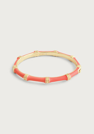 Bamboo Enameled Hinged Bangle